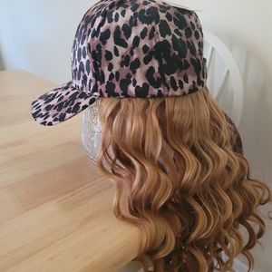 Cheetah print hat wig